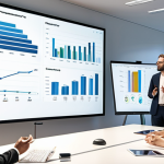 **

Prompt: "A modern, bright office scene. A consultant confidently presenting data analysis on a large screen to a group of executives in a French company. The data visualizations highlight growth opportunities in sustainable energy. Style: Clean, professional photography, emphasis on clear communication."

**