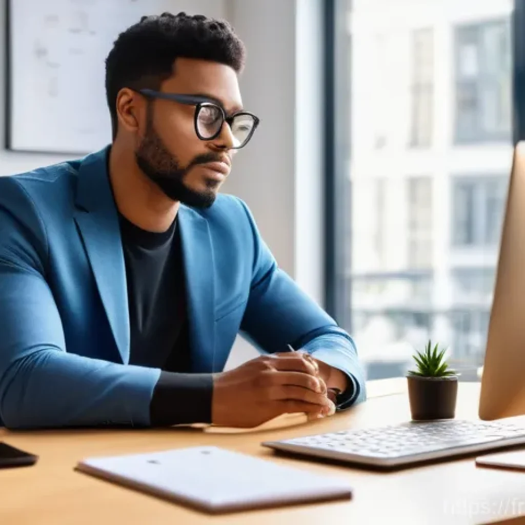 기업경영지도사와 효과적인 업무 스케줄링 - **Prompt 1: From Chaos to Clarity in the Hybrid Work Era**
    "A vibrant, high-angle shot of a dive...