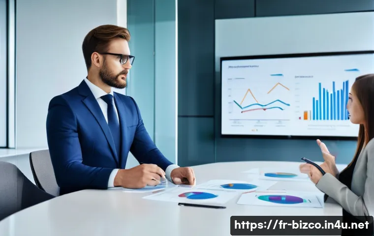 기업경영지도사 실기시험 채점 기준 - **Prompt:** A confident male or female management consultant, in their mid-30s, dressed in a sharp, ...