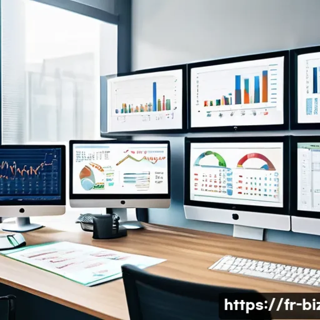 기업경영지도사와 재무 관리 실무 - A modern French small business office setting showing a financial manager analyzing detailed cash fl...